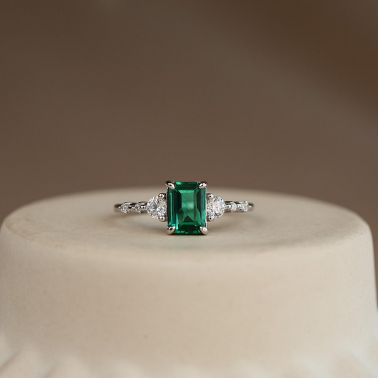 Genuine Emerald Gold Ring